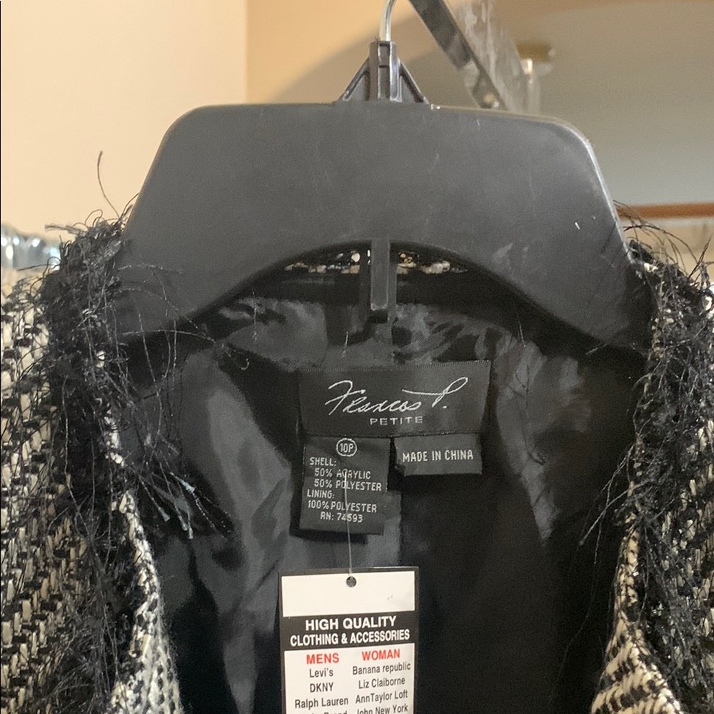 Women's Black and White Jacket